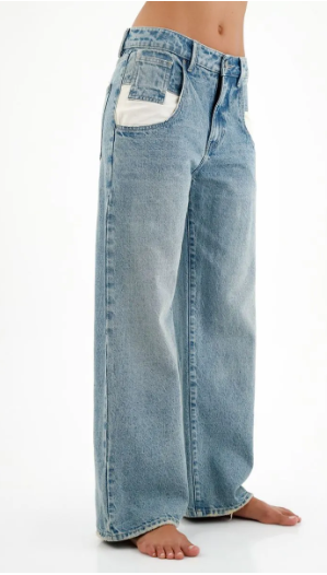 Tennis Azure Wide Leg Jeans