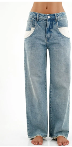 Tennis Azure Wide Leg Jeans